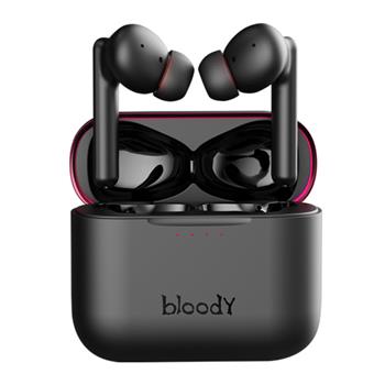 A4tech Bloody M90, TWS ANC Bluetooth sluchátka do uší, černá/červená