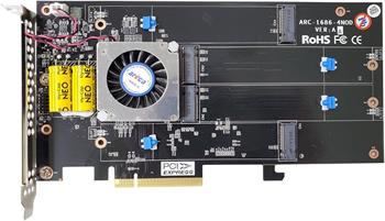 Areca 1686-4NOD M.2 NVMe RAID(0/1/10) 4×M.2 80/110mm, PCI-E8(g4), FP