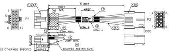 CBL-PWEX-1364-26 - 16pin - 12VHPWR 2x6+4S to 2x4,MicroHi,26cm,6.25A/p,16AWG,RoHS