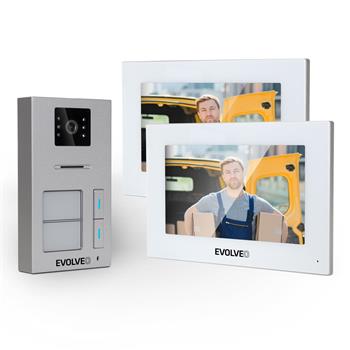 EVOLVEO DoorPhone AP-MONITOR pro 2 drátový videotelefon pro dva byty s aplikací bílý