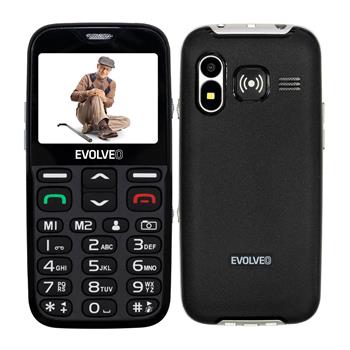 EVOLVEO EasyPhone XG, mobilní telefon pro seniory s nabíjecím stojánkem (černá barva)