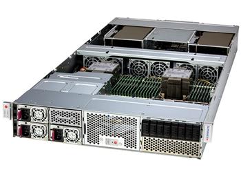 GPU Server 221GE-NR 2U, 4GPU, 2S-E(350W) nolanLAN, 8E1.S(Gen5), 32DDR5, 7PCI-E16g5, 2M.2, IPMI, 3×2kW rPS (80+TIT)