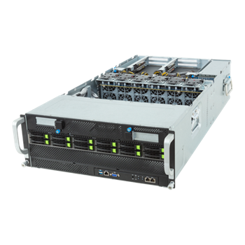 GPU server G493-ZB2 4U 2S-SP5(400W), 2GbE, 12NVMe5, 8GPU(g5,2PLX), 6PCI-E16g5, 48DDR5-4800, IPMI, rPS (80+PLAT)