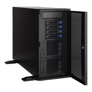 GPU workstation W291-Z00 tower S-SP3, 2GbE, 4sATA, M.2, 5PCI-E16/4GPU, 8DDR4-2666, IPMI, rPS (80+PLAT)