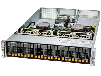 HyperServer 221H-TN24R 2U, 2S-E(350W) noLAN, 24SFF/NVMe5, 32DDR5, 8PCI-E16/E8g5, 2AIOM, 2M.2, IPMI, rPS (80+TIT)