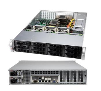 LA26E1C4-R609LP 2U eATX,4NVMe,8sATA/SAS3(SAS3 exp)+2SFF,noDVD, rPS 600W (80+PLAT), černé