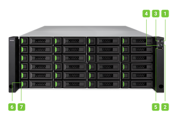 QSAN XCubeNAS XN8024R - Unified Storage 4U (ZFS) 24×SAS3/sATA3, 8GB, 2×10GbE-T, 1GbE, rPS