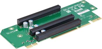 RSC-R2UW-2E8E16 - riser card 2U WIO->2×PCI-E8g3,-E16g3 levý (X9DRW,X9SRW)