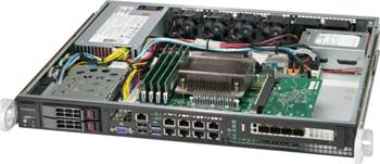 SC513BTQC-350B mini1U (38cm) eATX13, 2SFF(hotswap), 350W(24p) (80+PLAT),front I/O,1PCI,noCD