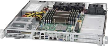 SC515-R407 mini1U ATX/WIO,HDD/4SFF, rPS400W (80+PLAT), front IO