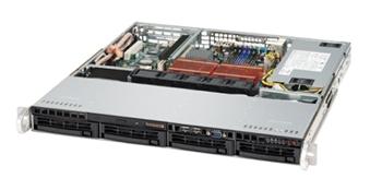 SC813MT-410C 1U ATX, 4sATA,slimCD,FD, 410W 48V DC(24p), černé