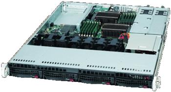 SC815TQ-600W 1U WIO 4sATA/SAS,slimCD,FD,600W (80+PLAT), černé