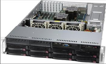 SC825BTQC-R1K23LPB 2U,eATX13, 8sATA/SAS3+2SFF,slimCD,LP,rPS 1,2kW (80+TIT),černé