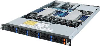 Server R182-Z91 1U 2S-SP3 (240W), 2GbE, 8SFF, 2NVMe, M.2, IPMI, 32DDR4-3200, 2PCI-E16(g4), OCP3, rPS (80+PLAT)