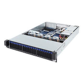 Server R271-Z31 2U S-SP3, 2×10GbE(SFP+), 24SFF,M.2, IPMI, 16DDR4-2666, 7PCI-E16/E8LP, rPS (80+PLAT)