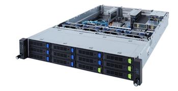 Server R282-3C1 2U 2S-P+(270W),2GbE, 8sATA&4NVMe4/sATA&2SFF,IPMI, 32DDR4-3200, 8PCI-E8(g4),2-E16(g4),2OCP, rPS(80+ PLAT)