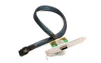 SFF-8087 -> SFF-8088 (kabel 70cm+bracket k E16 backplane)