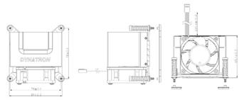 SNK-P0092AP4 Aktivní 2U heatsink pro 1P LGA1700 (X13Sxx)- obdélníkový tvar