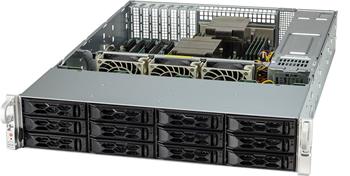 SuperServer 2024S-TR 2U 2S-SP3 (240W), 2GbE-T,12sATA/NVMe4,IPMI, 16DDR4-3200, 3PCI-E16(g4)LP,3-E8(g4)LP, rPS (80+ PLAT.)