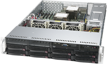 SuperServer 620P-TRT 2U 2S-P+(270W) 2×10GbE-T, 8LFF, 2+16DDR4, 4PCI-E16g4LP, 2-E8g4LP, M.2, IPMI, rPS 1,2kW (80+TIT)