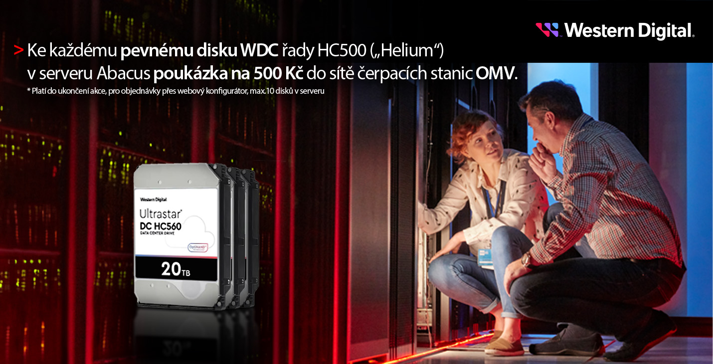 Poukázky OMV k pevným diskům WDC Helium 