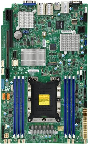 X11SPW-CTF 1S-P,WIO, 2×10GbE-T, 10sATA3, 8SAS3 3008, M.2, 6DDR4-2933,IPMI